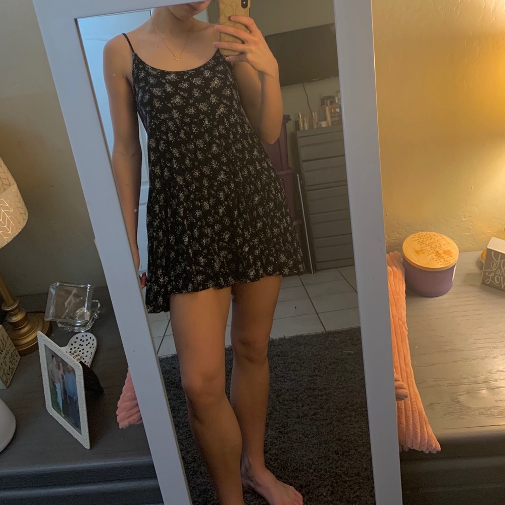 Black floral dress